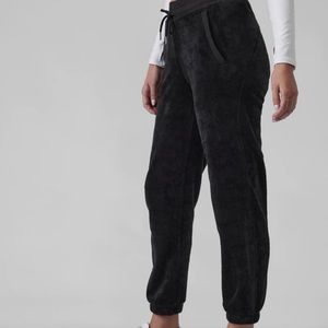 ATHLETA BLACK VELVET COZY KARMA RECOVERY JOGGER